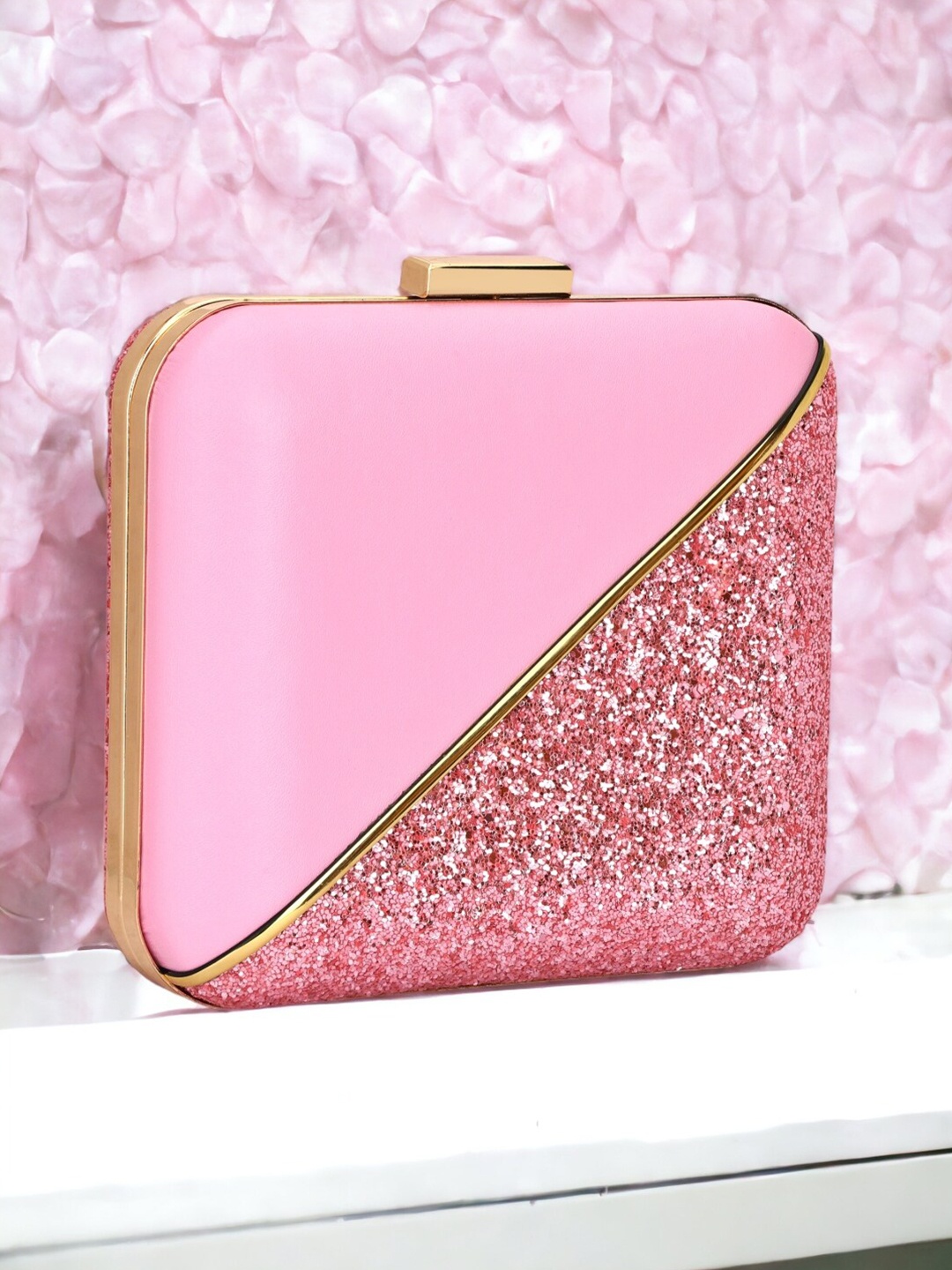 

Toobacraft Embellished Box Clutch, Magenta