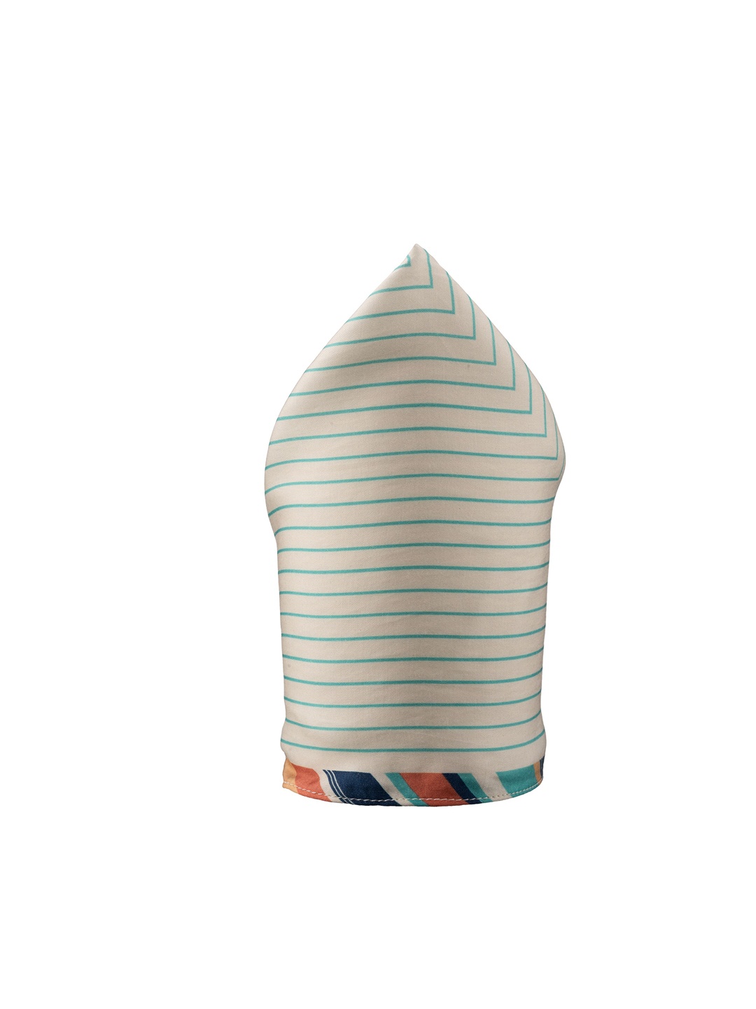 

The Tie Hub Men Striped Pocket Square, Off white