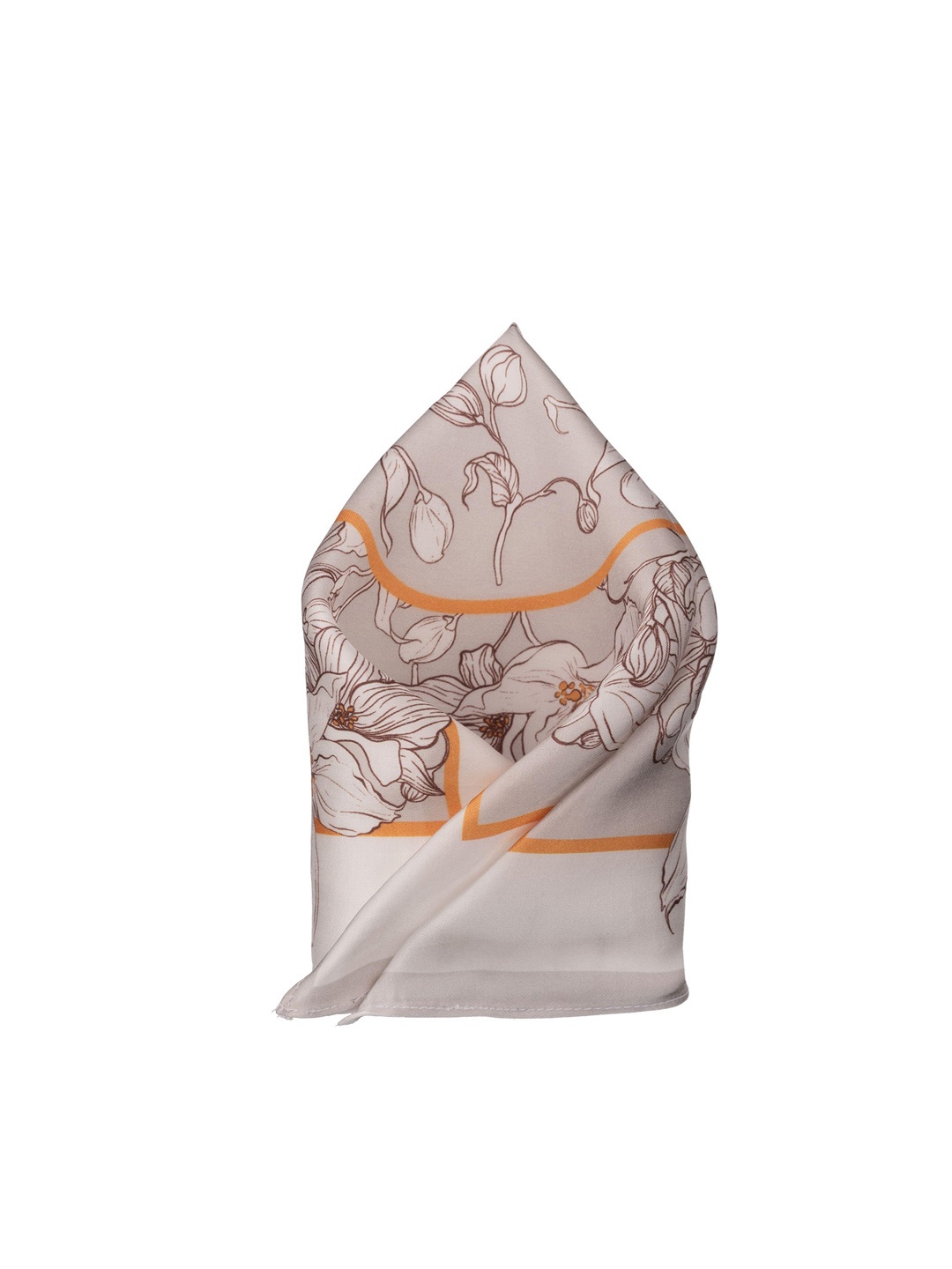 

The Tie Hub Men Floral Printed Pocket Square, White