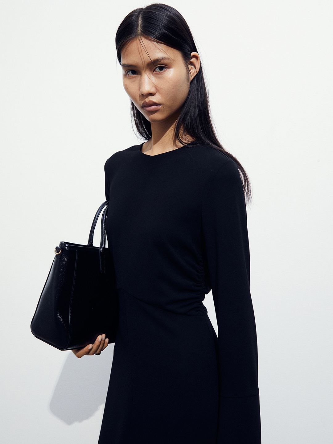 

H&M Crepe Dress, Black