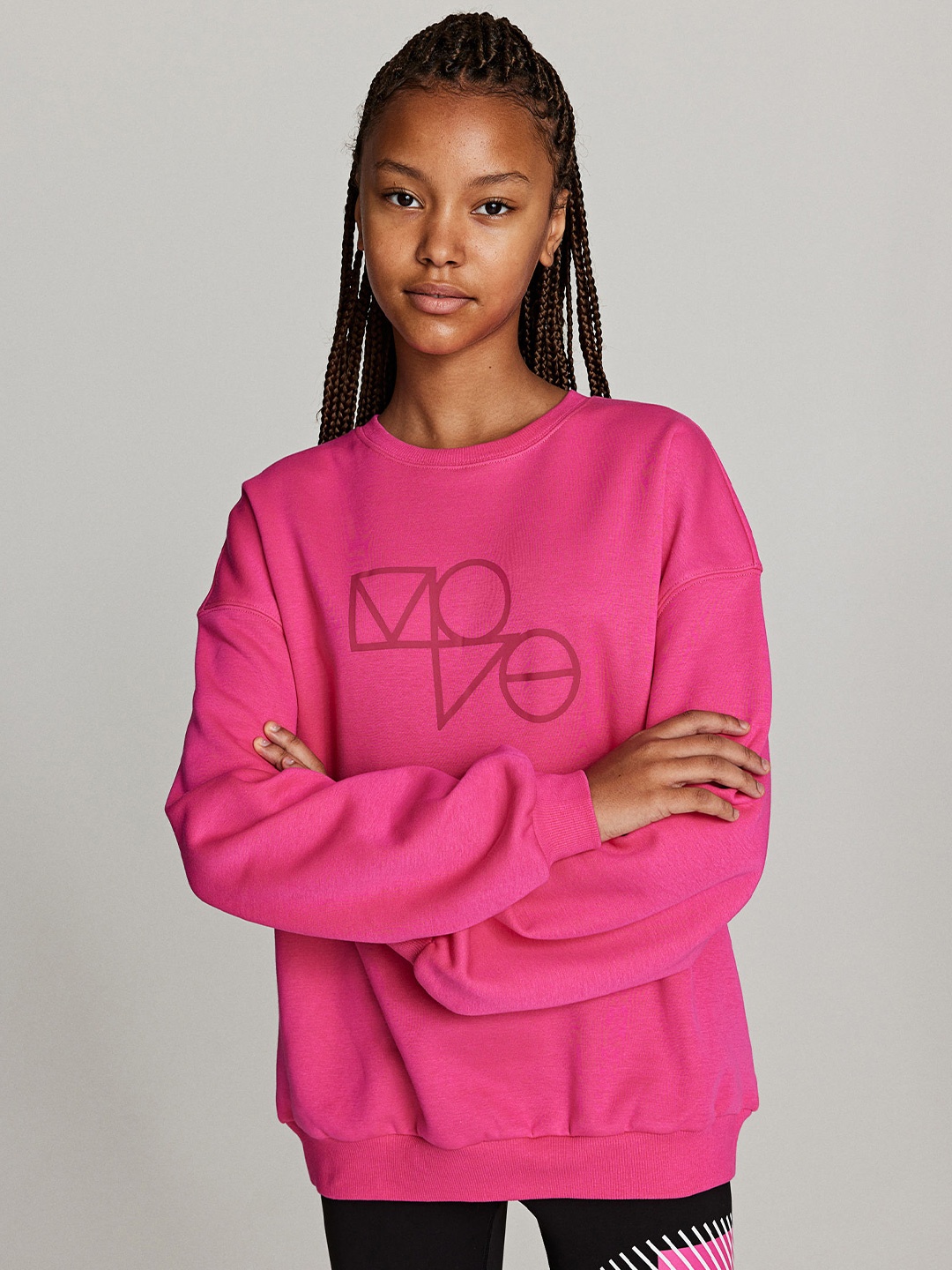 

H&M Girls Sports Sweatshirt, Pink