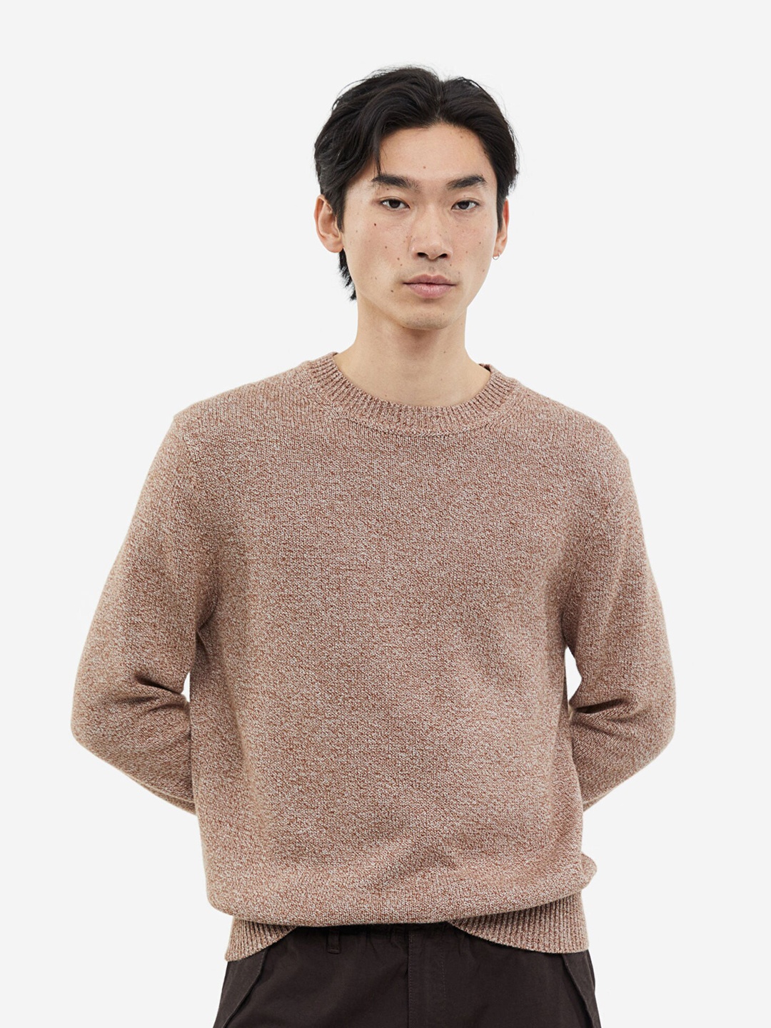 

H&M Regular Fit Cotton jumper, Beige