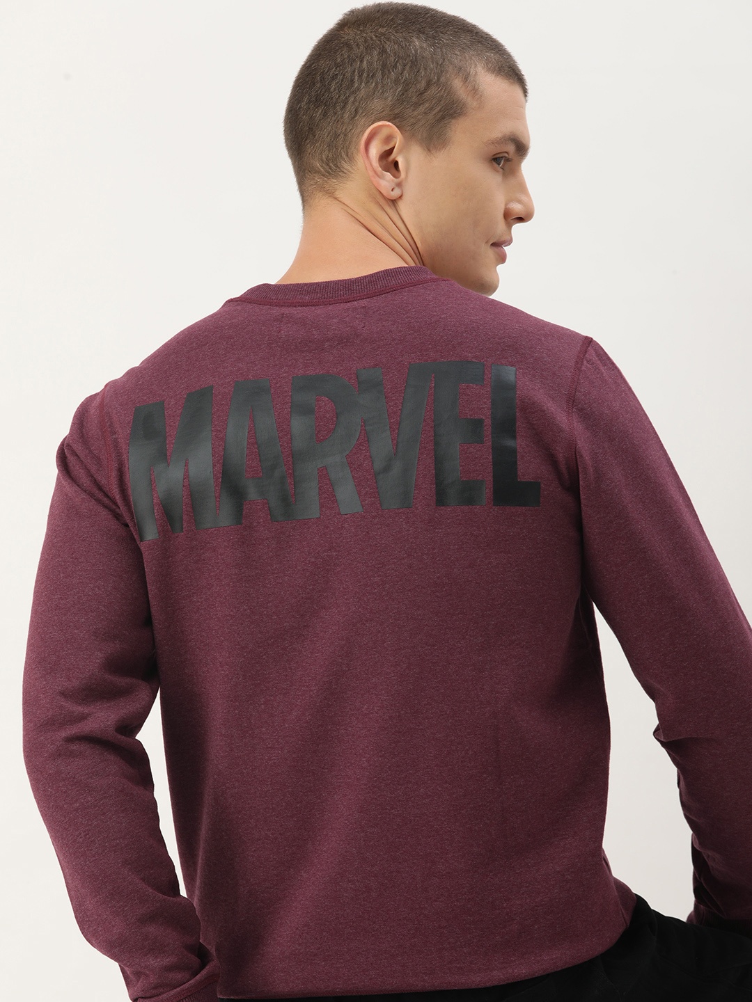 

Kook N Keech Men Marvel Printed Sweatshirt, Maroon