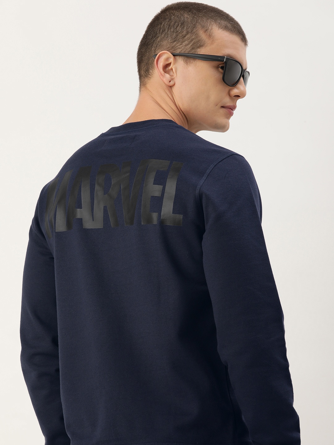 

Kook N Keech Men Marvel Printed Sweatshirt, Navy blue