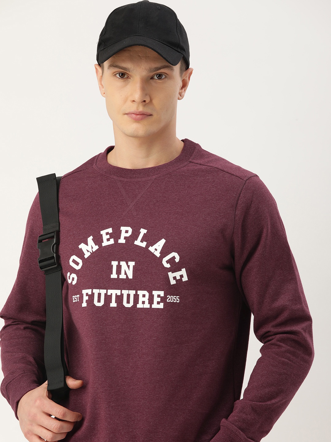 

Kook N Keech Men Typography Printed Sweatshirt, Maroon