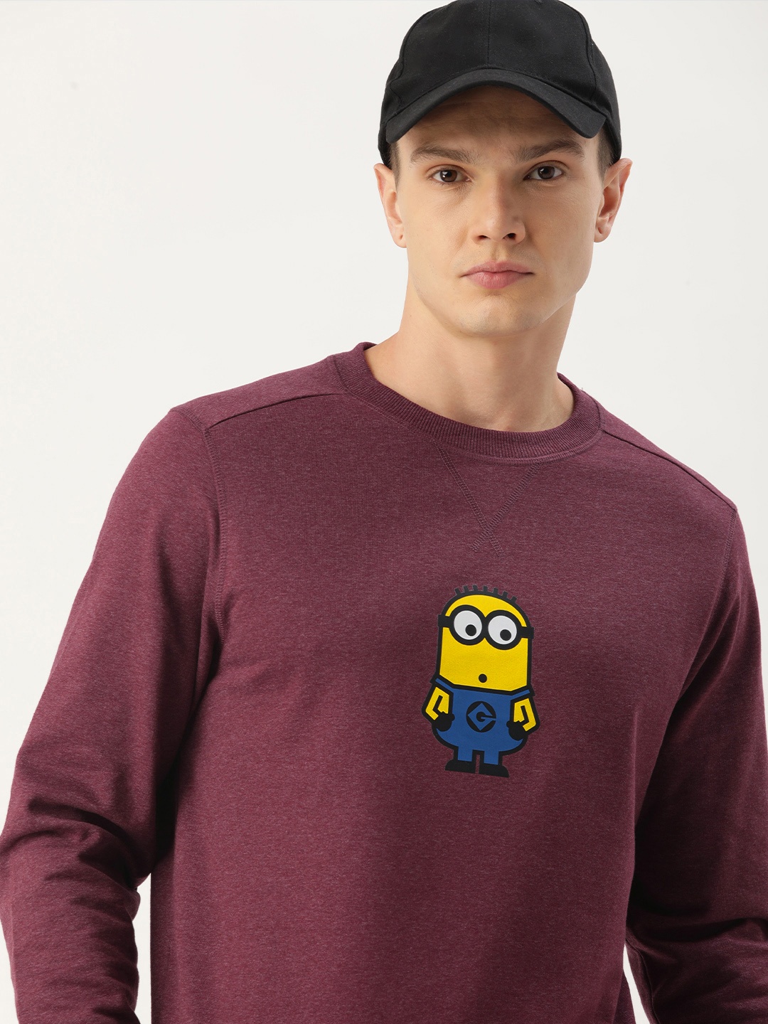 

Kook N Keech Men Minions Printed Sweatshirt, Maroon