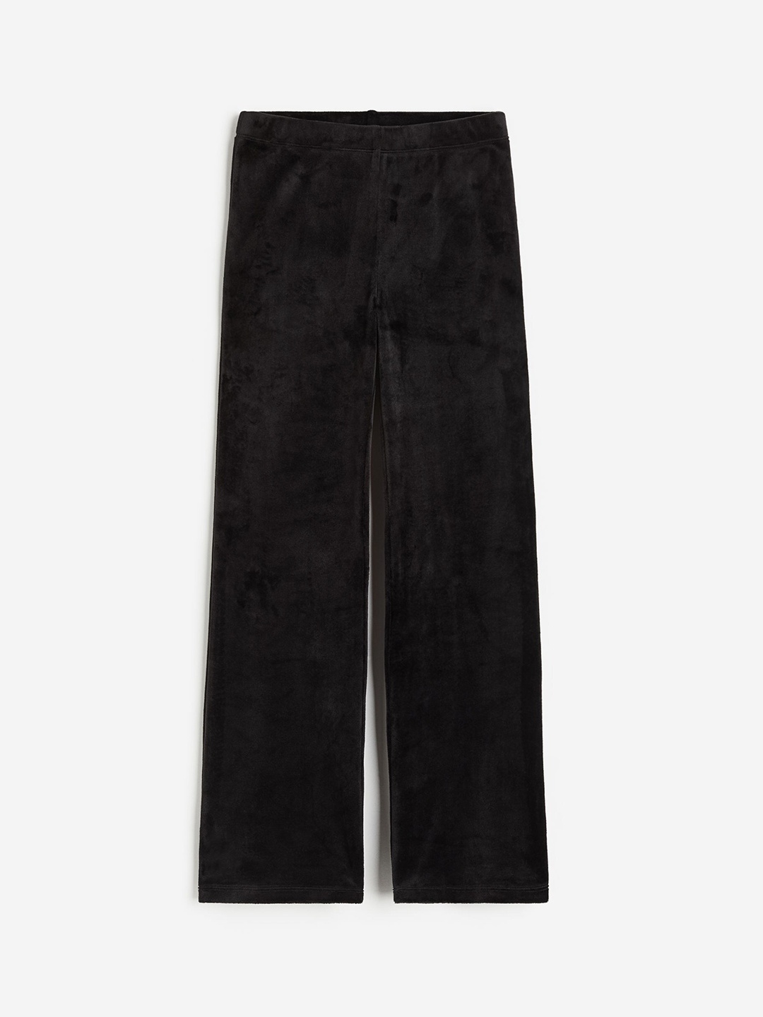 

H&M Girls Flared Velour Leggings, Black
