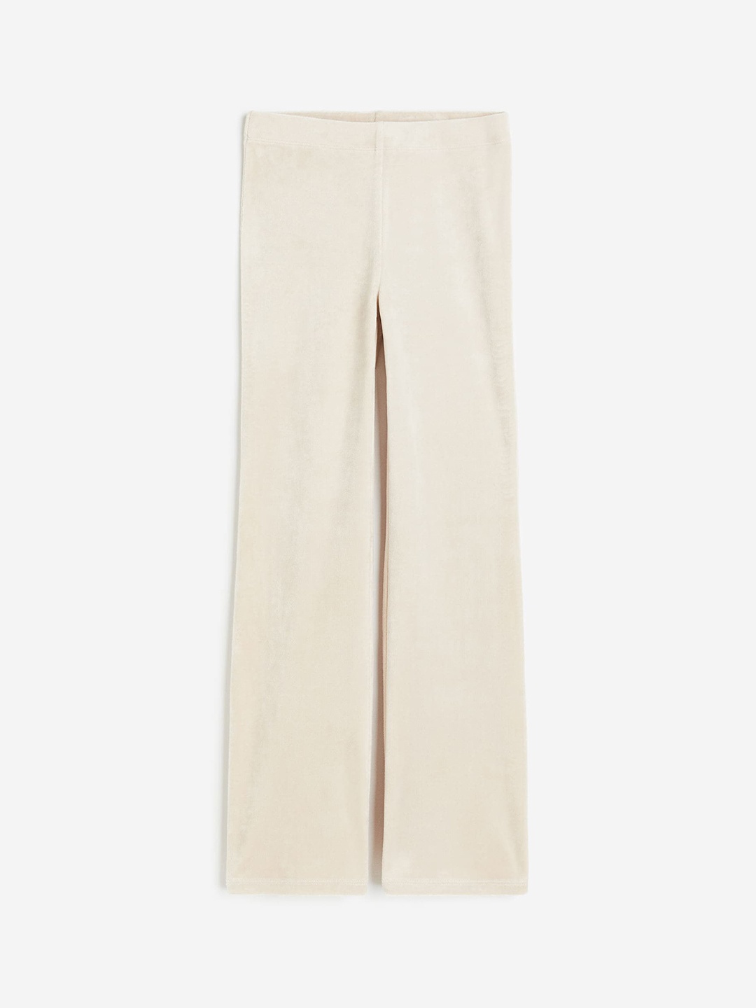 

H&M Girls Flared Velour Leggings, Beige