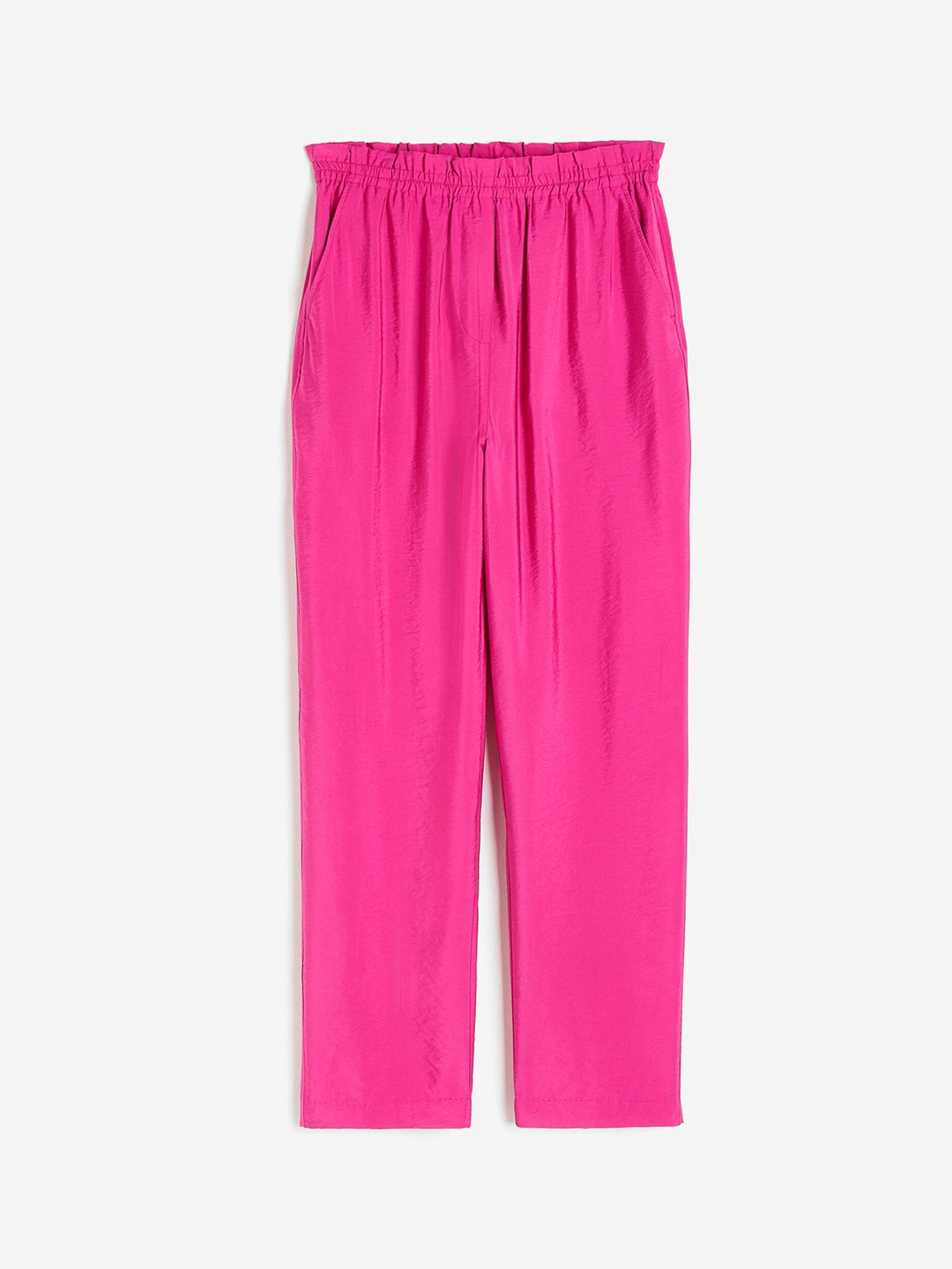 

H&M Women Paper Bag Trousers, Pink