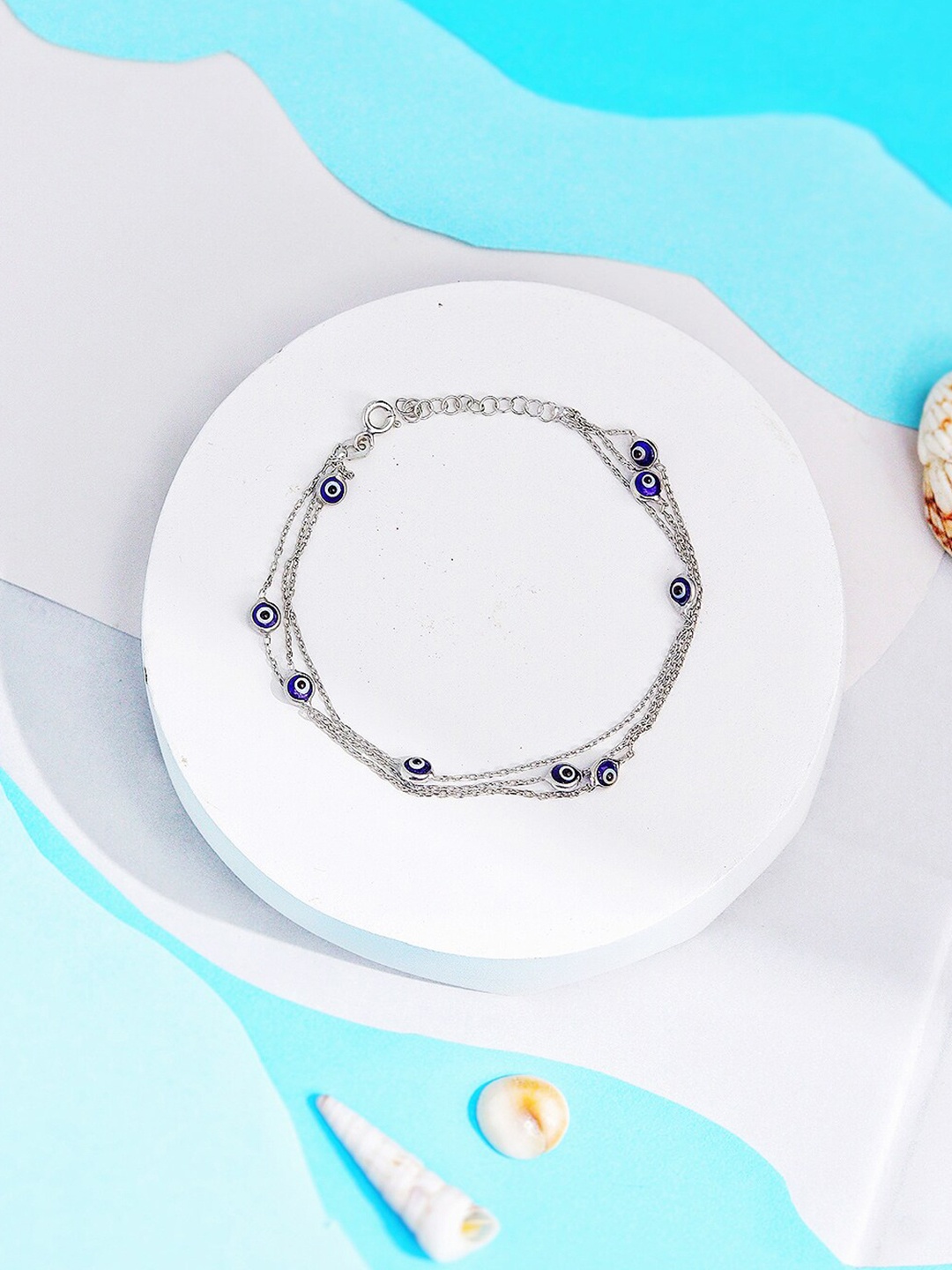 

CURIO COTTAGE Rhodium-Plated 925 Silver Wraparound Bracelet