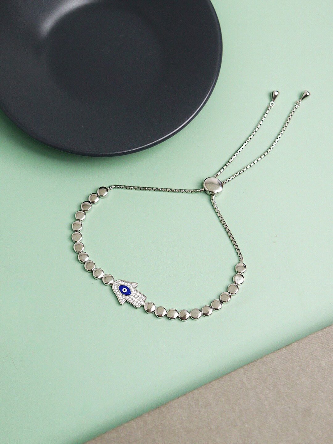 

CURIO COTTAGE Rhodium-Plated Sterling Silver Charm Bracelet