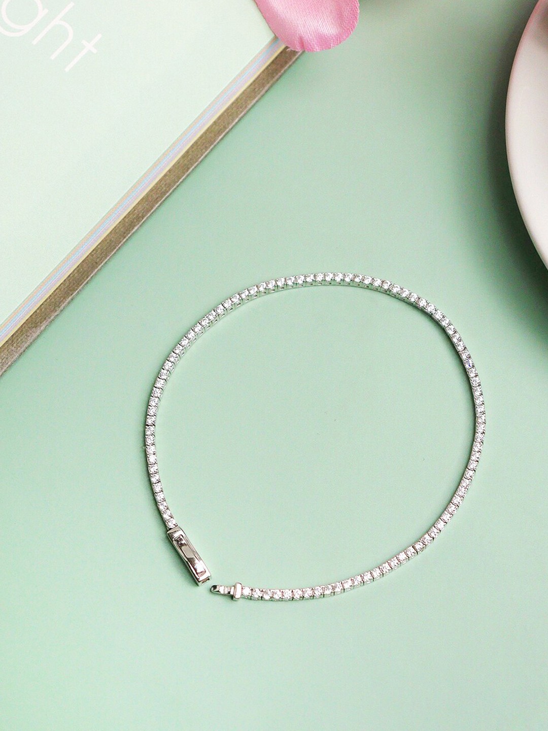 

CURIO COTTAGE Silver-Toned Sterling Silver Rhodium-Plated Bracelet