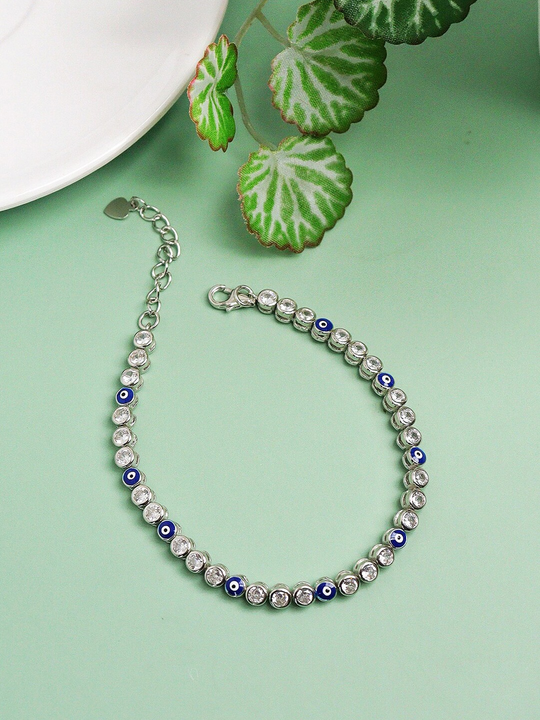 

CURIO COTTAGE Rhodium-Plated 925 Sterling Silver Wraparound Bracelet