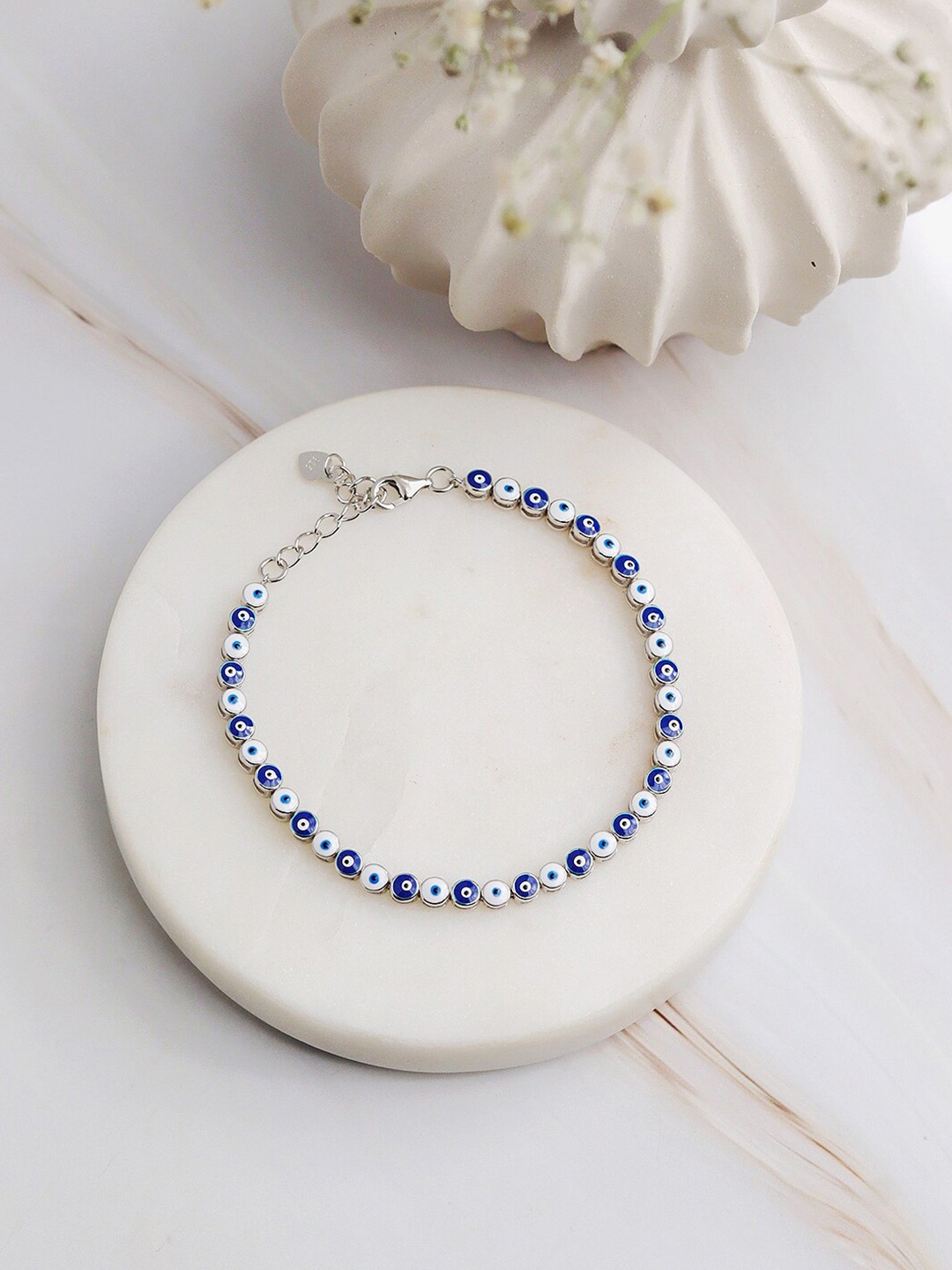 

CURIO COTTAGE Rhodium-Plated 925 Sterling Silver Wraparound Bracelet