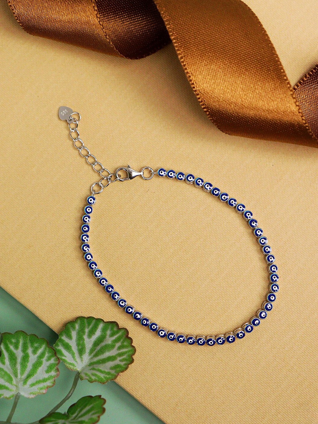 

CURIO COTTAGE Rhodium-Plated 925 Silver Link Bracelet