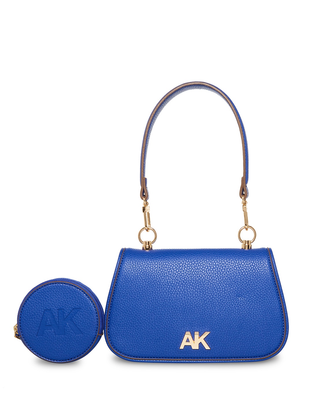 

ANNE KLEIN Brand Logo Detail Structured Shoulder Bag, Blue