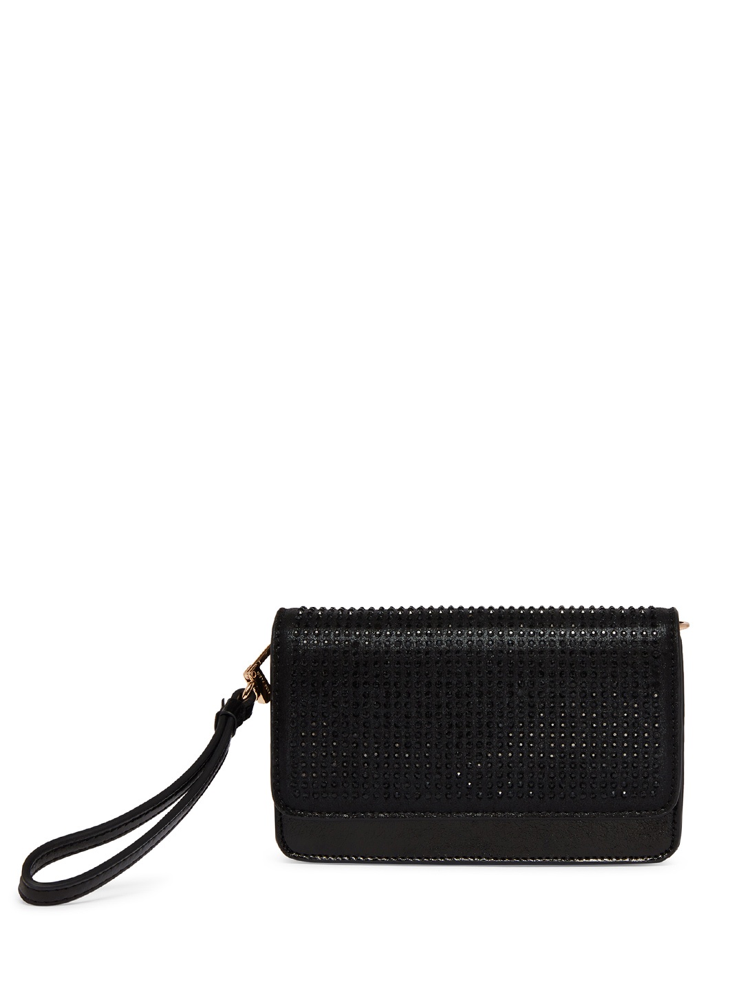 

ANNE KLEIN Embellished Structured Party Sling Bag, Black