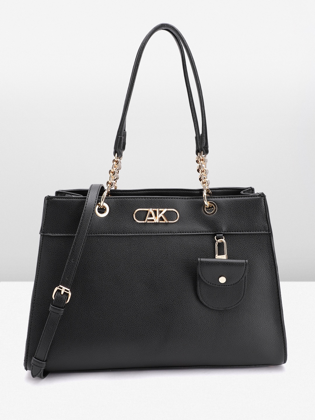 

ANNE KLEIN Structured Shoulder Bag, Black