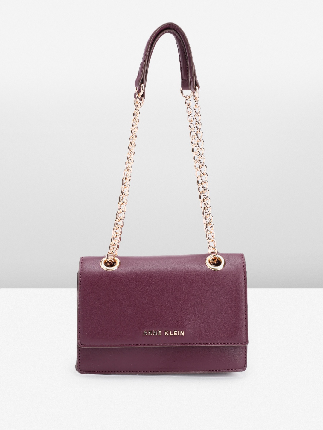 

ANNE KLEIN Structured Shoulder Bag, Burgundy