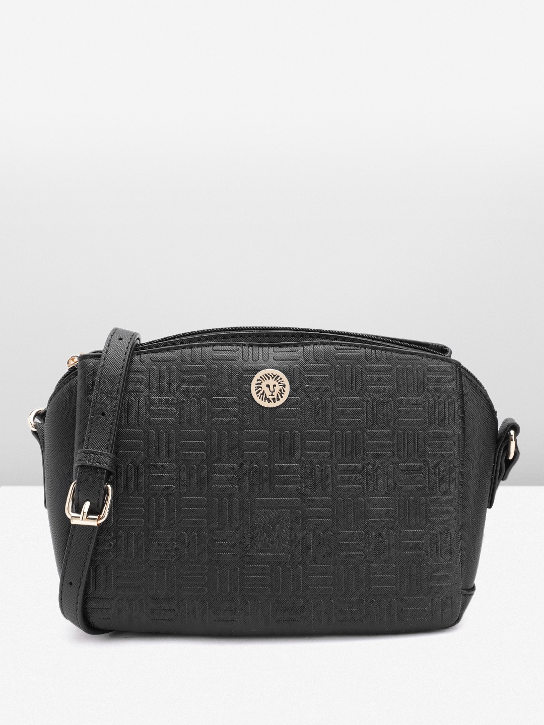 

ANNE KLEIN Textured Structured Sling Bag, Black