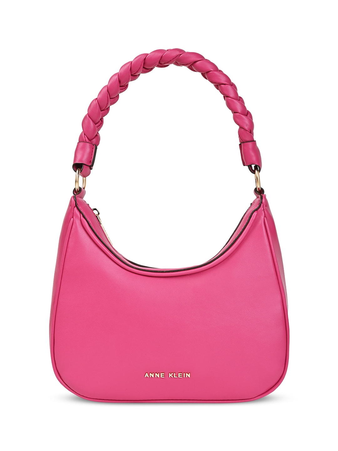 

ANNE KLEIN Braided Handle Structured Shoulder Bag, Fuchsia