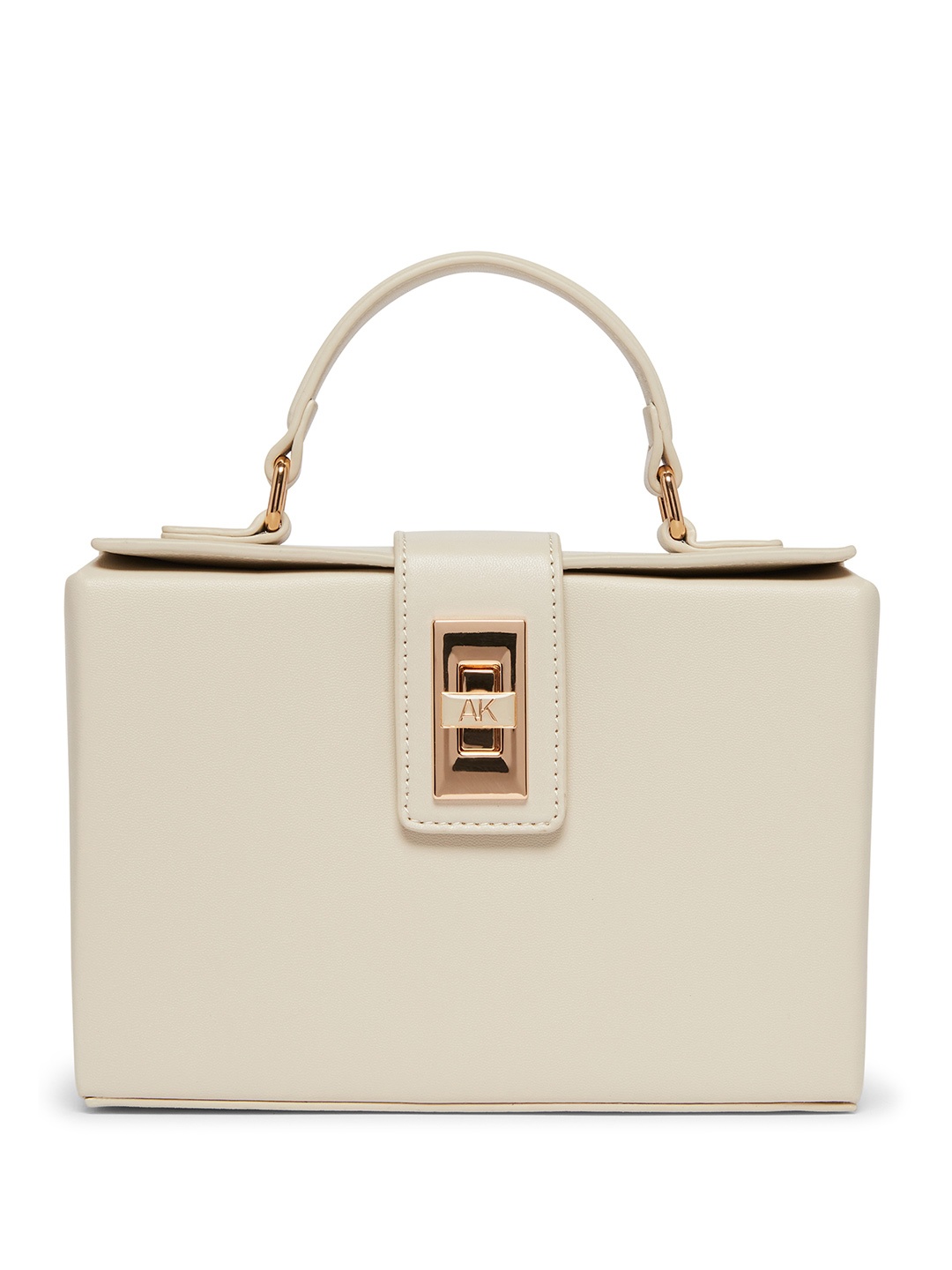 

ANNE KLEIN Structured Satchel, Beige