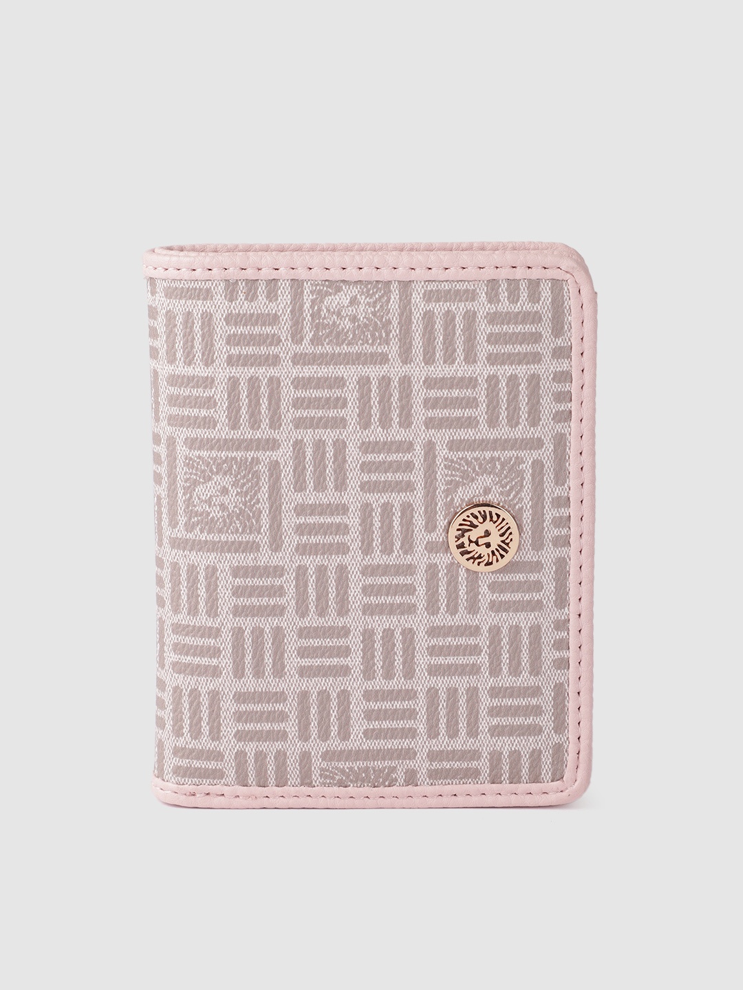 

ANNE KLEIN Women Brand Logo Printed Two Fold Wallet, Pink