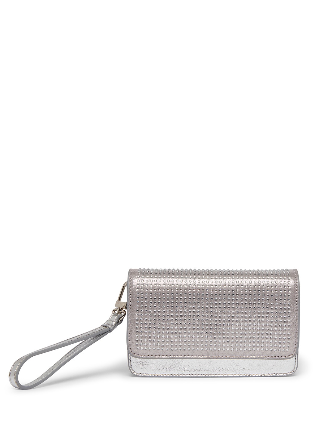 

ANNE KLEIN Embellished Structured Party Sling Bag, Silver