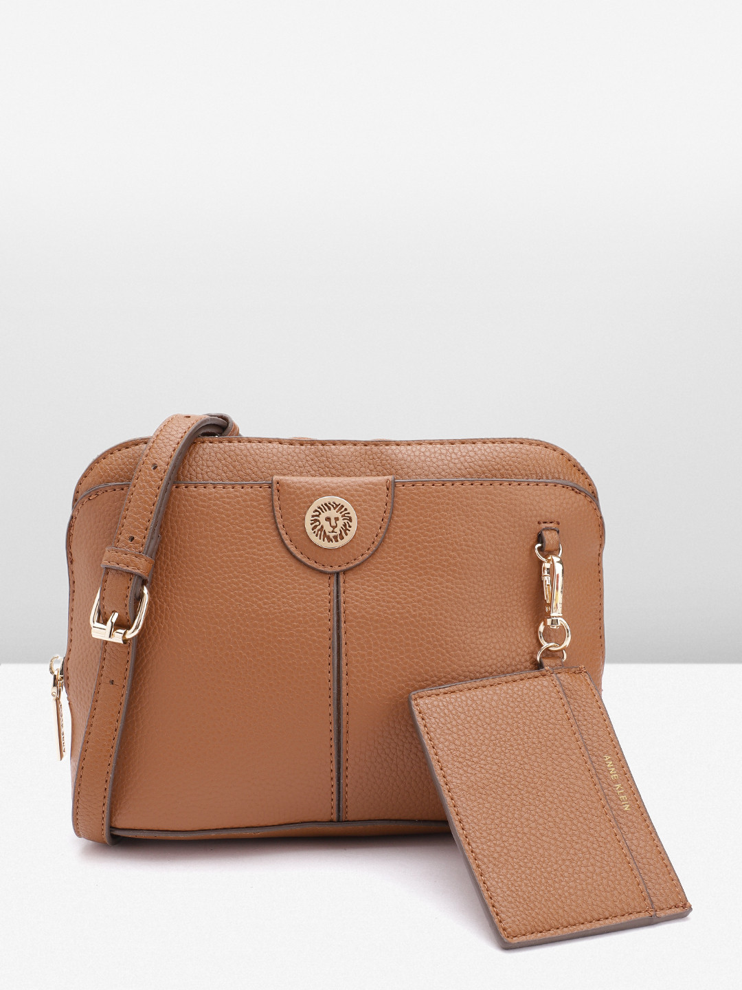 

ANNE KLEIN Structured Sling Bag, Brown
