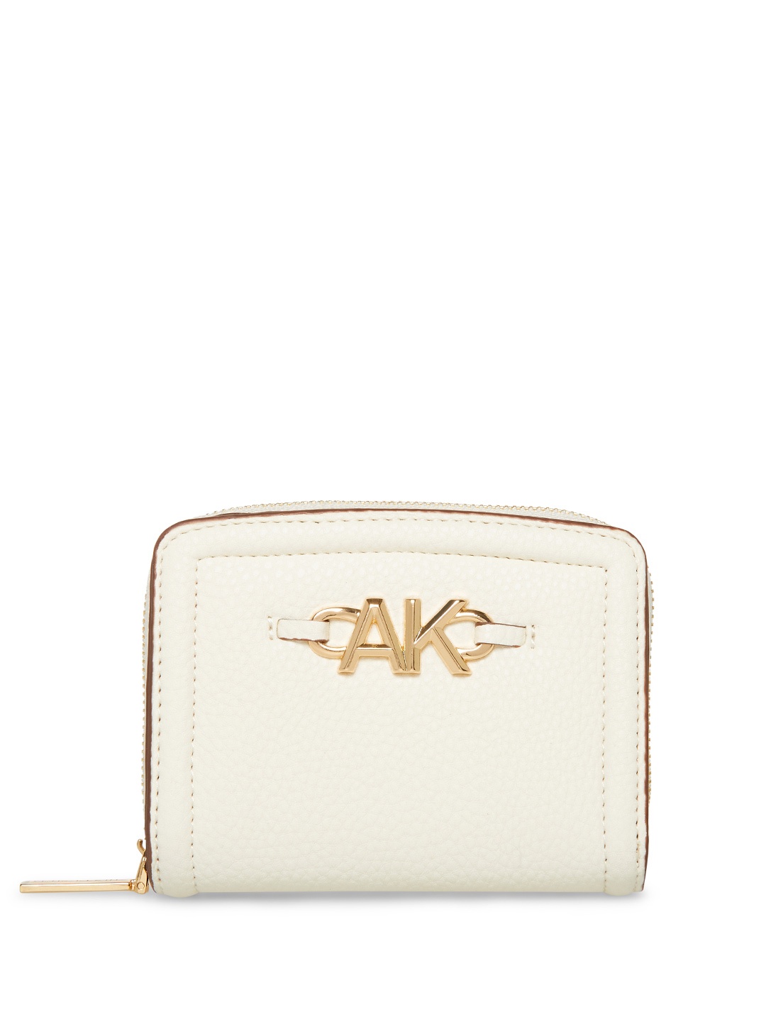 

ANNE KLEIN Brand Logo Embellished Two Fold Wallet, White