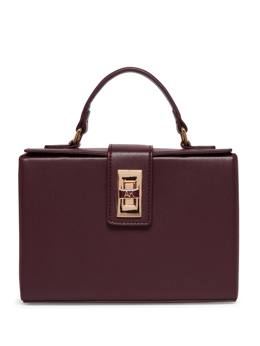 

ANNE KLEIN Structured Satchel, Burgundy