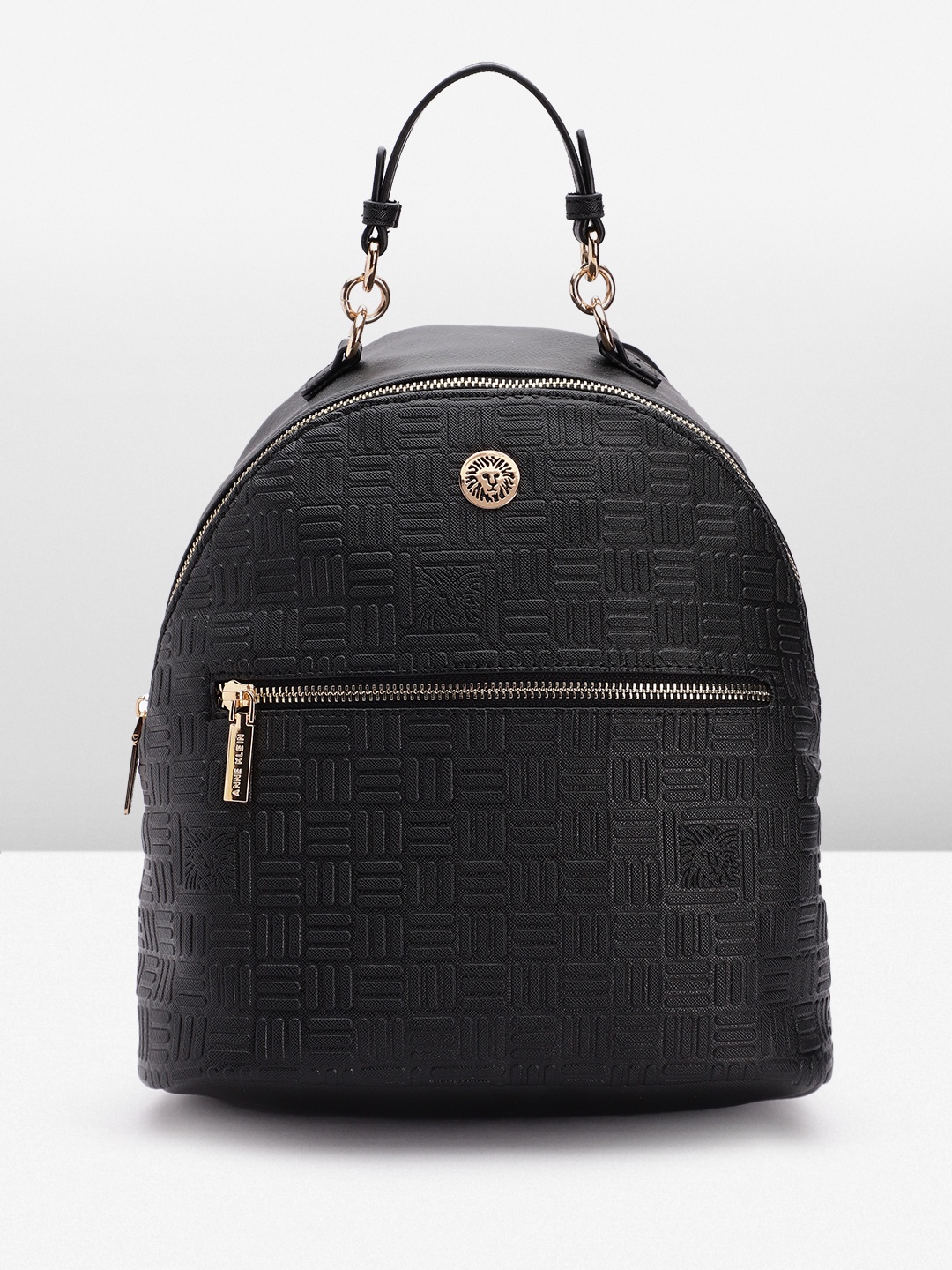 

ANNE KLEIN Women Brand Logo Embossed Backpack, Black