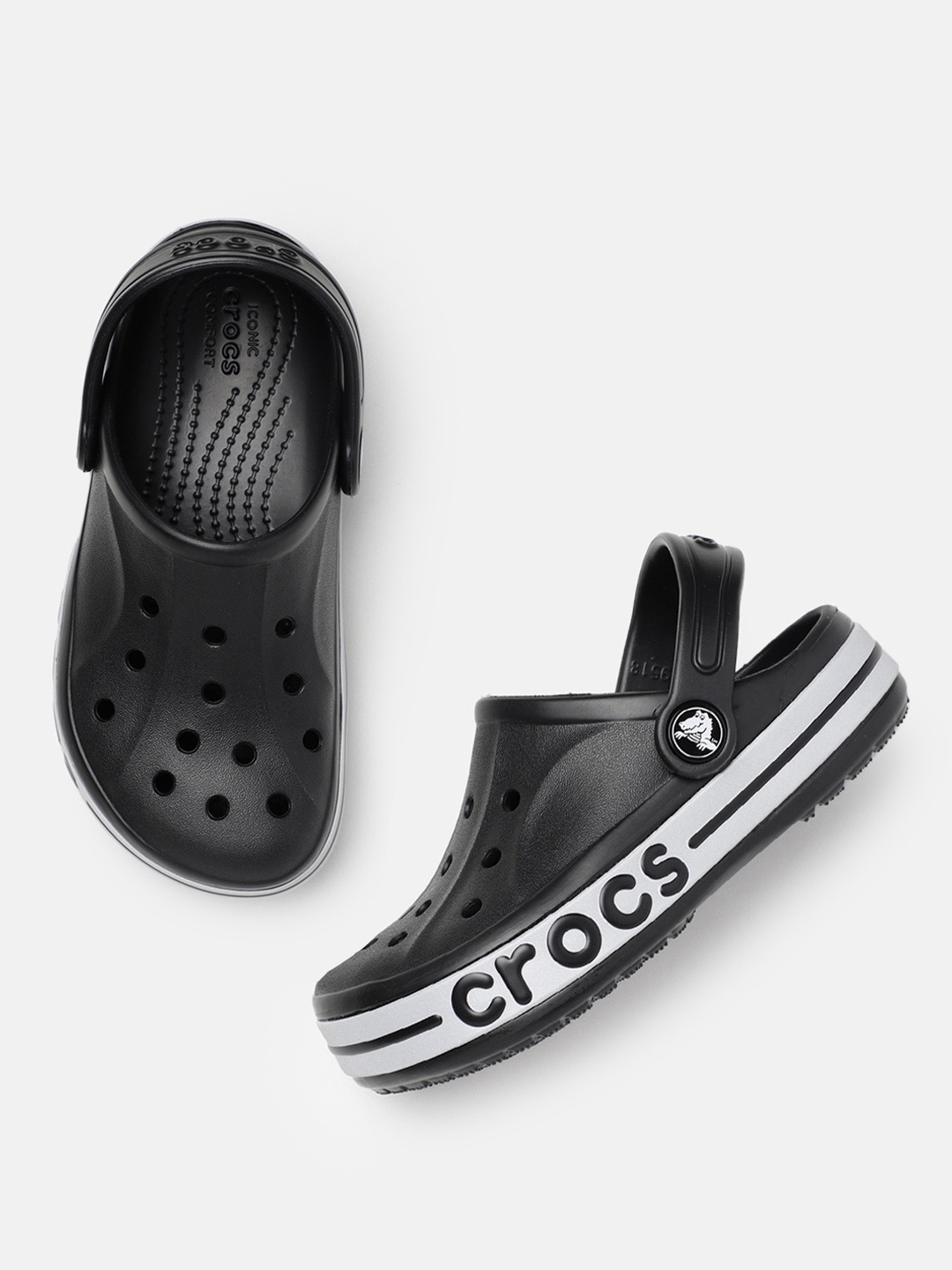 

Crocs Kids Clogs with Backstrap, Black