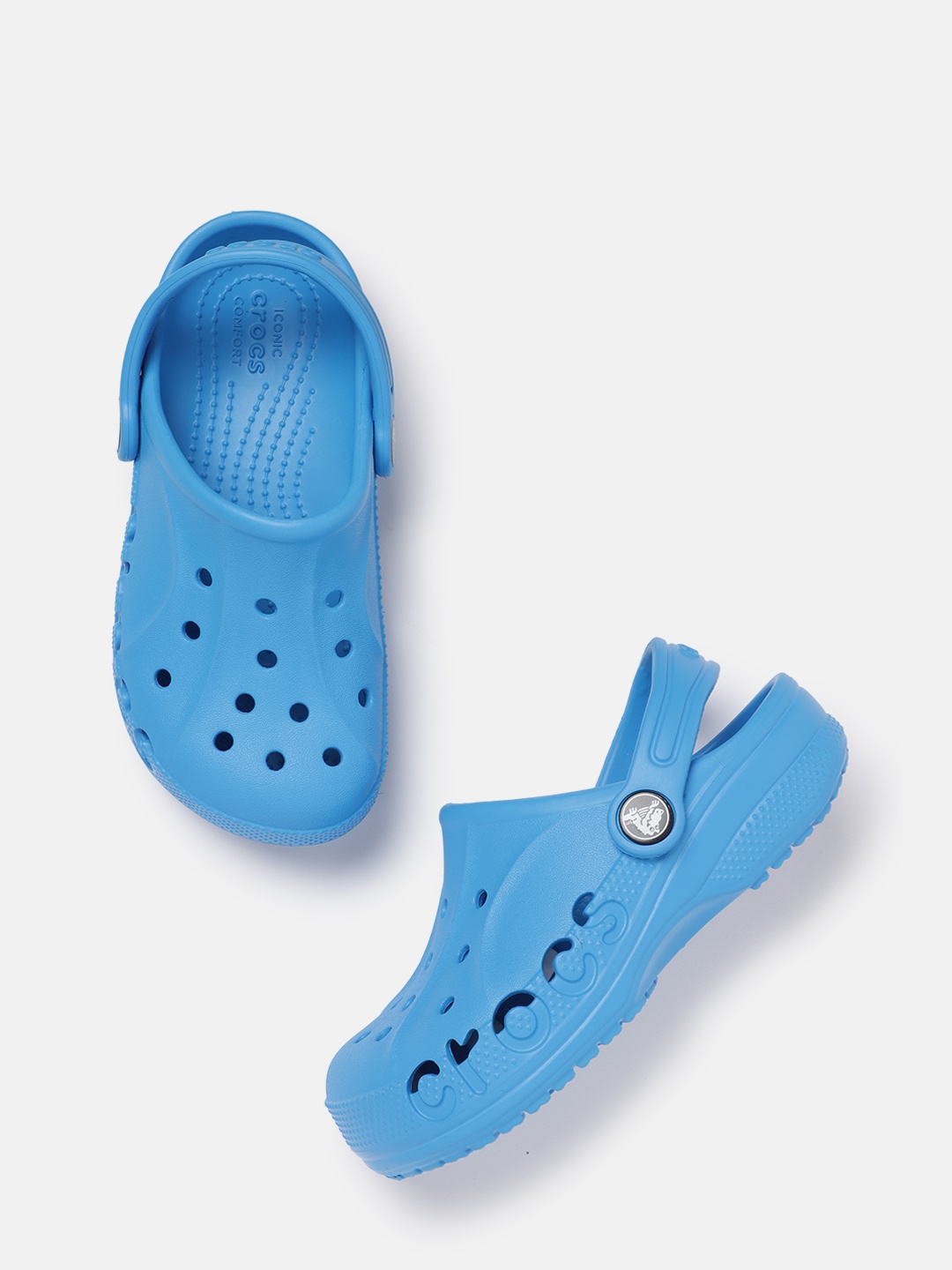 

Crocs Kids Solid Clogs with Backstrap, Blue