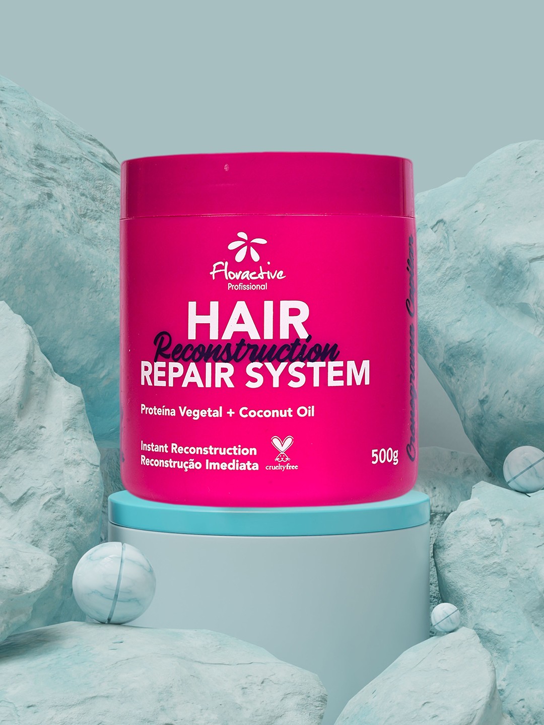 

Floractive Professional Hair Reconstruction Repair System With Proteina Vegetal - 500g, Pink