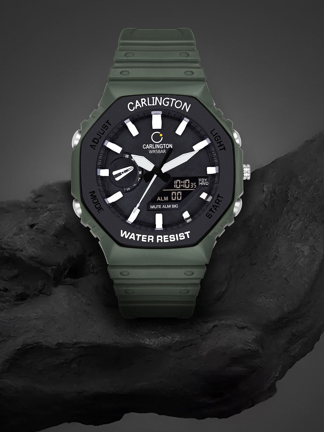 

CARLINGTON Straps Analogue Watch CT 3322 Green