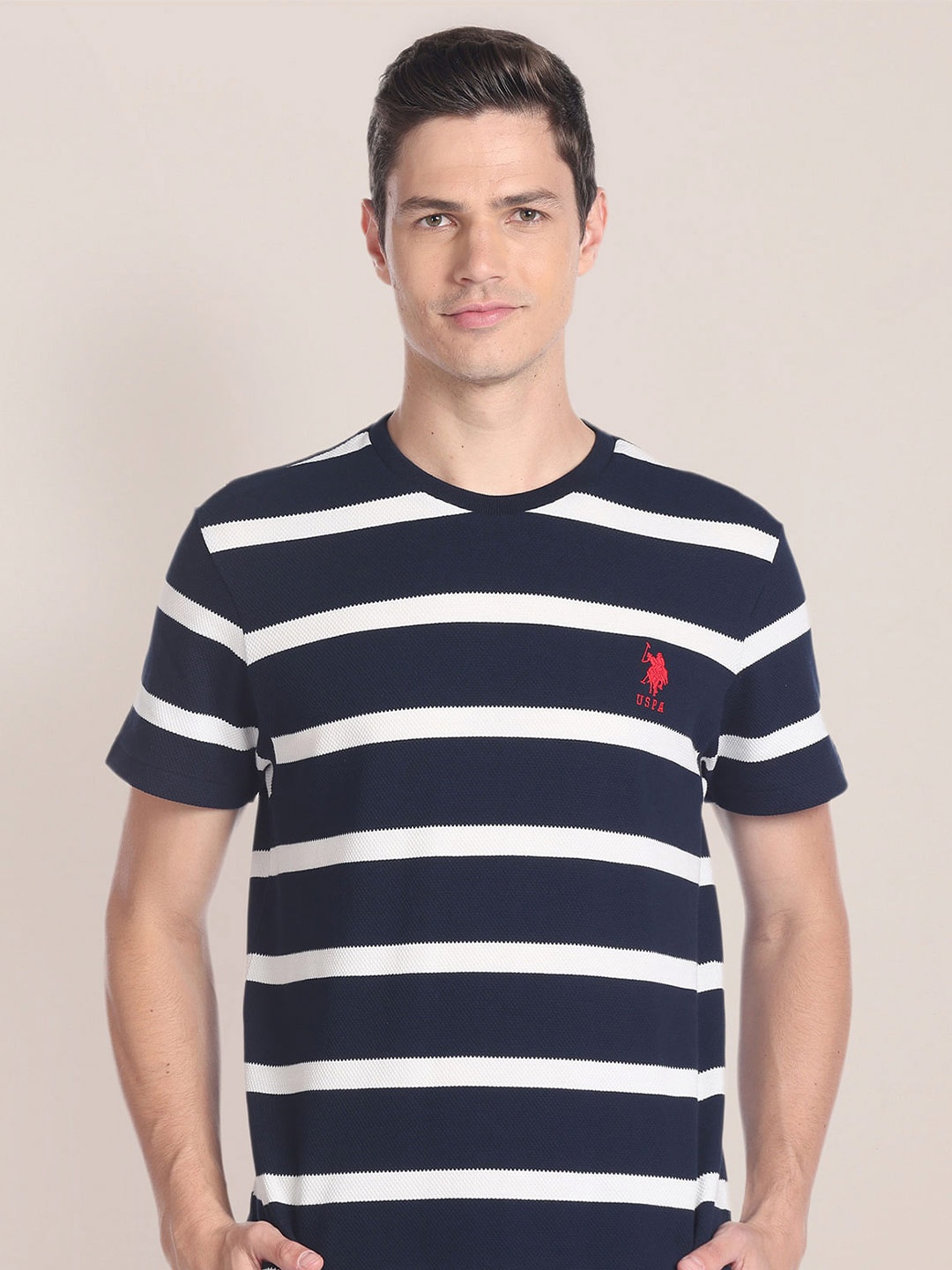 

U.S. Polo Assn. Striped Slim Fit T-shirt, Navy blue