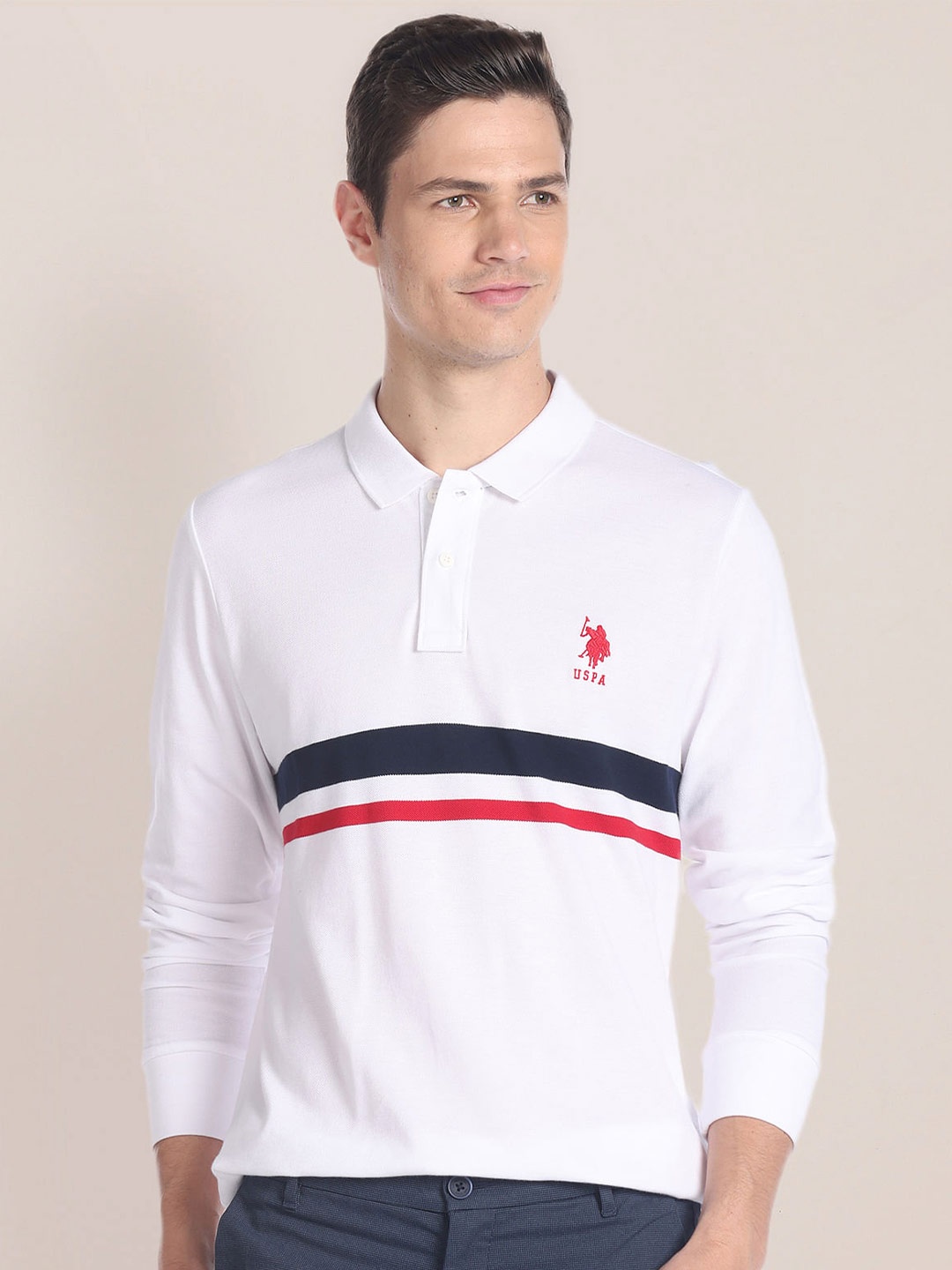 

U.S. Polo Assn. Polo Collar Slim Fit T-shirt, White