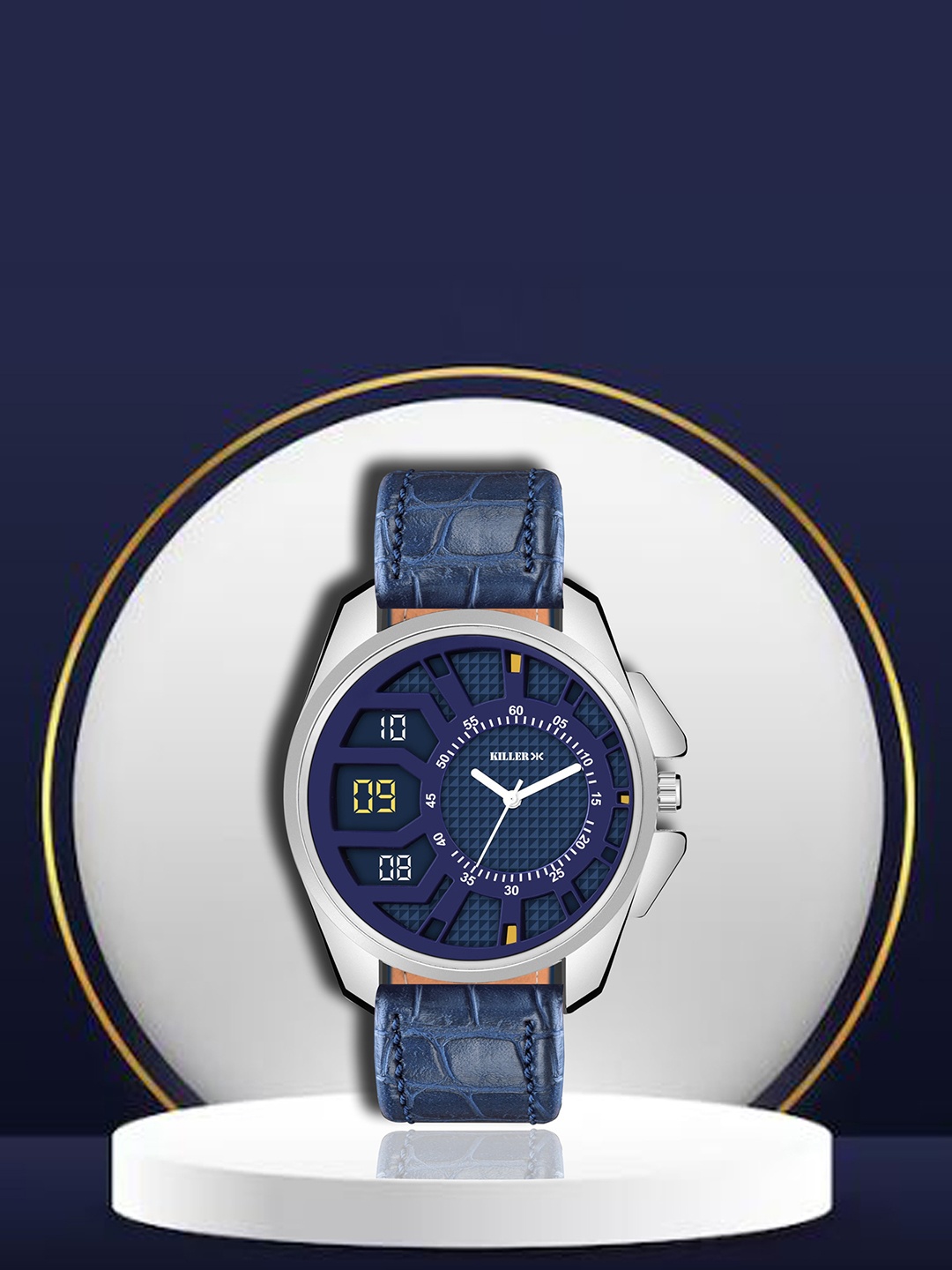 

Killer Men Textured Dial & Straps Analogue Watch KL-9407-BLUE