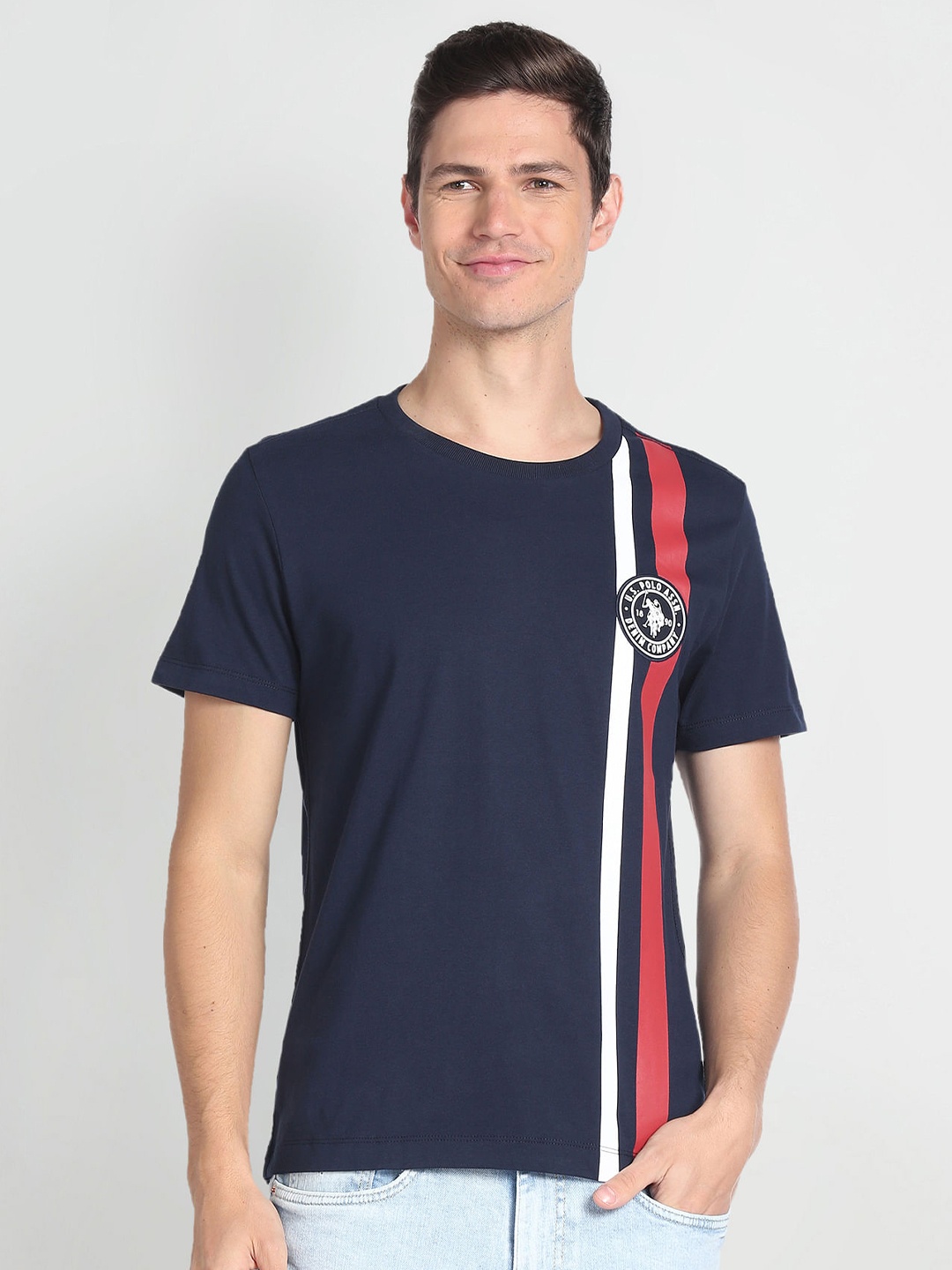 

U.S. Polo Assn. Denim Co. Striped Cotton T-shirt, Blue