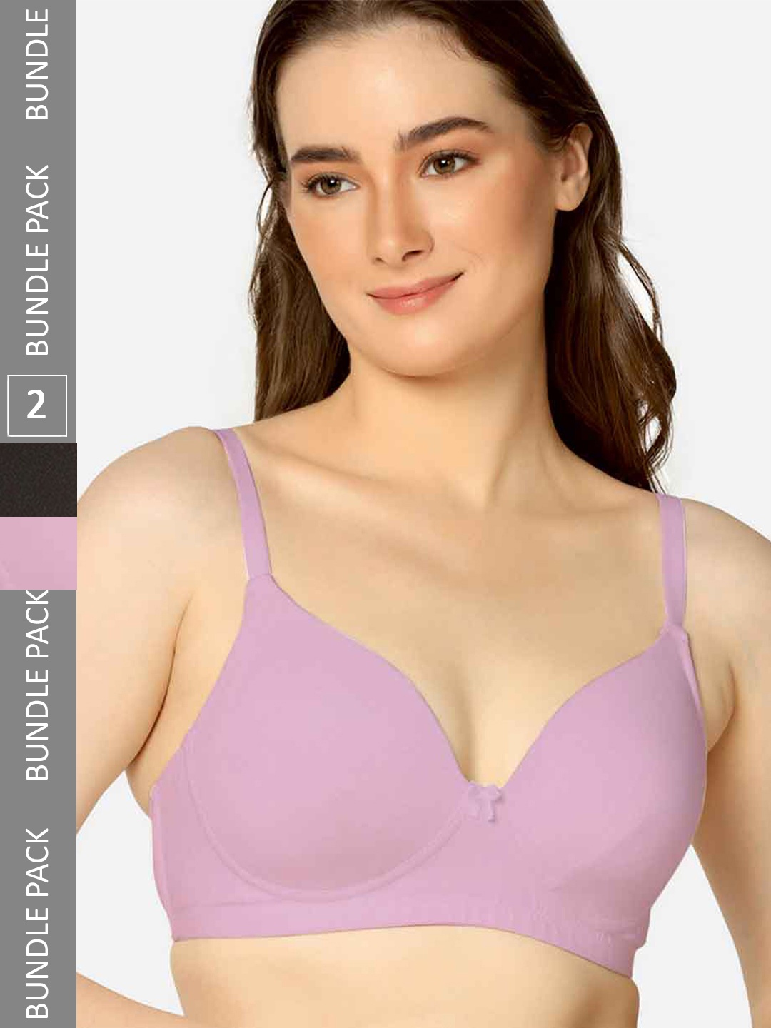 

Curvy Love Pack of 2 Lightly Padded T-Shirt Bra With All Day Comfort, Lavender