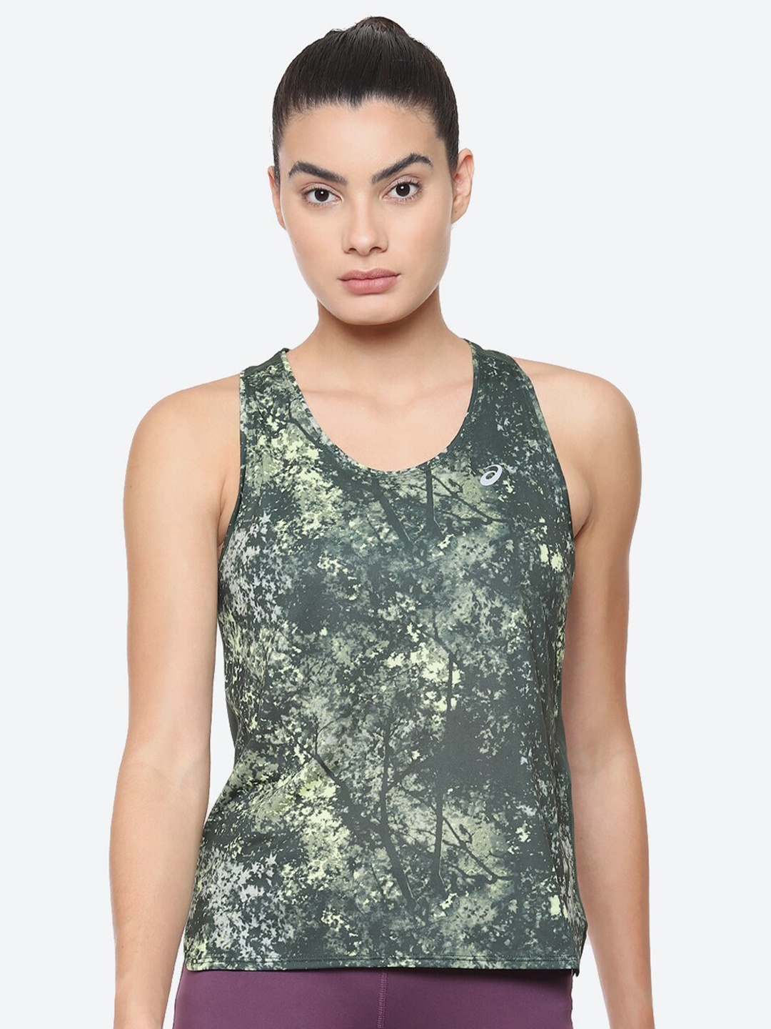 

ASICS Printed Round Neck T-Shirt, Green