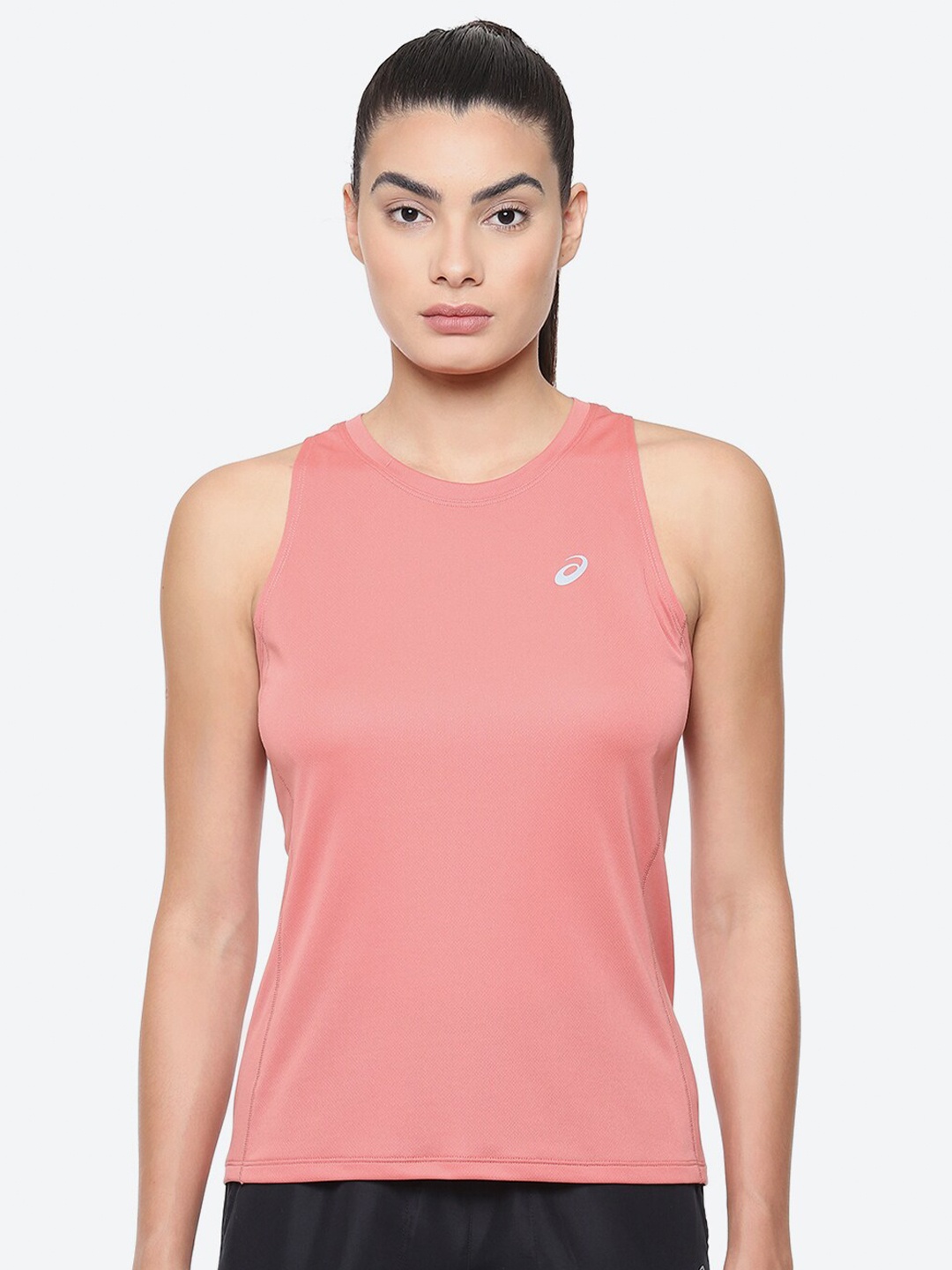 

ASICS Round Neck Sleeveless T-Shirt, Pink