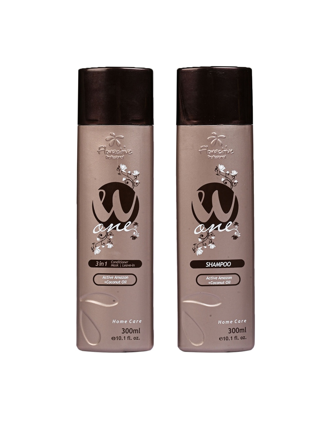 

Floractive W One Shampoo & W One 3 In 1 Conditioner Combo 300ml Each, Brown