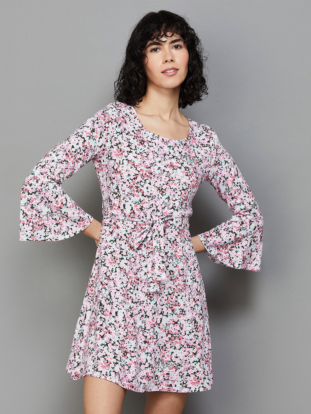 

Fame Forever by Lifestyle Floral Printed A-Line Dress, Pink