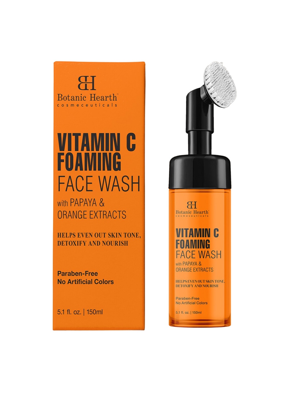 

Botanic Hearth Vitamin C Brightening Foaming Face Wash 150ml, Orange