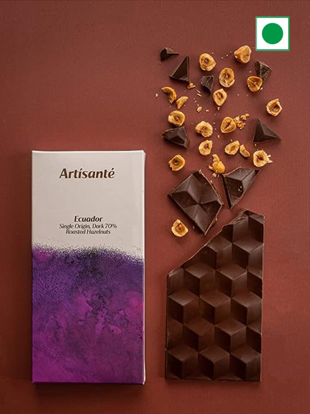 

Artisante Ecuador Dark Chocolate 70 g, Brown