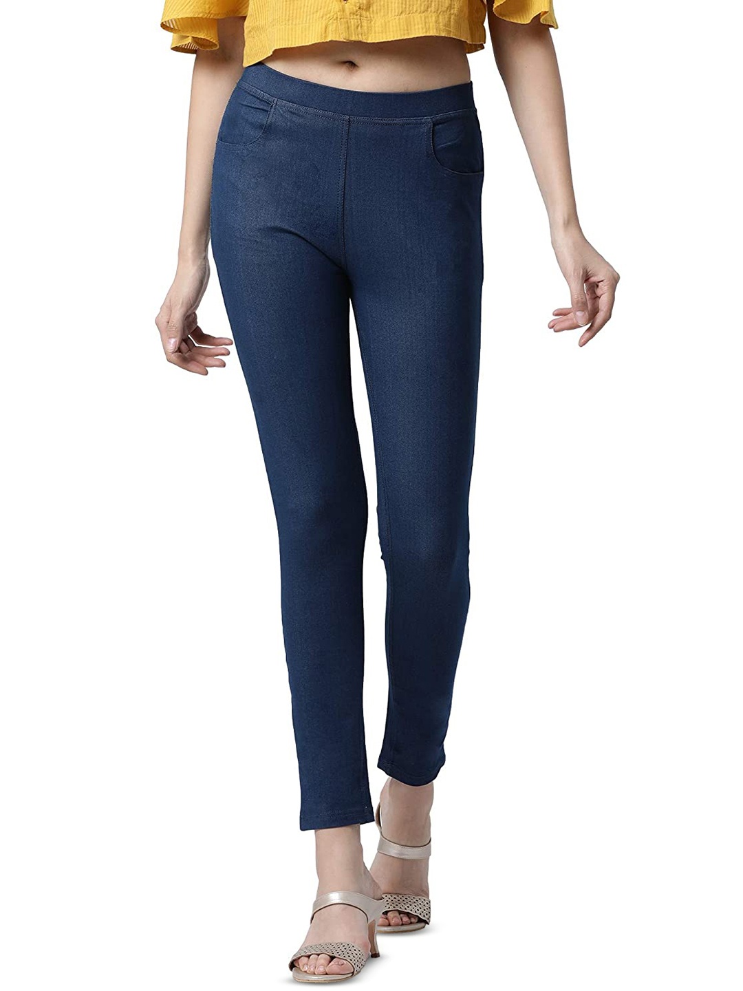 

GOLDSTROMS Regular Fit Denim Cotton Jeggings, Blue