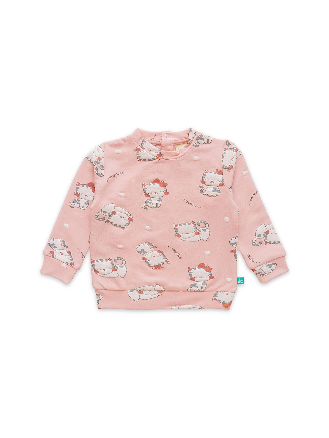 

JusCubs Girls Conversational Printed Cotton Sweatshirt, Pink