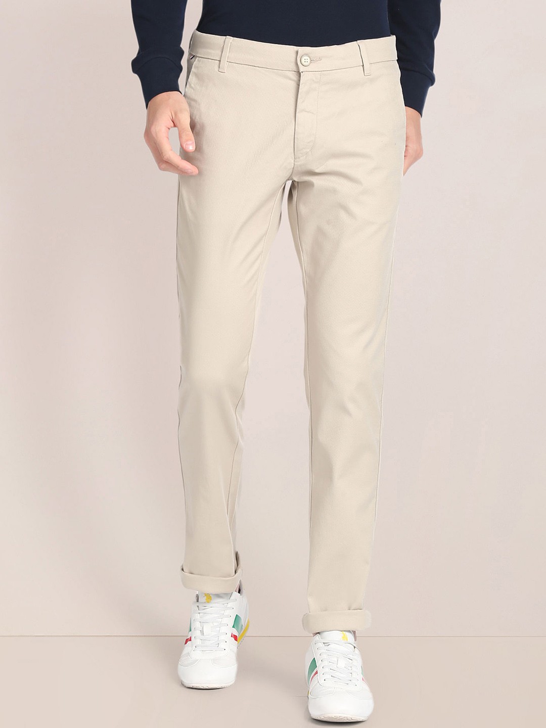

U.S. Polo Assn. Men Slim Fit Trousers, Beige